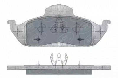 SCT GERMANY sp244pr -  Комплект тормозных колодок, дисковый тормоз